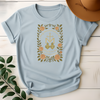 Marian Cross Catholic Virgin Mary Floral Tees - Design & Print Hub