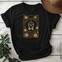 Marian Cross Catholic Virgin Mary Floral Tees - Design & Print Hub