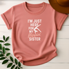 I'm Just Here For My Flippin' Sister Gymnastics Brother Sister Tees - Design & Print Hub