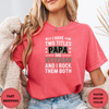 I Have Two Titles PAPA And VETERAN And I Rock Them Both Tees - Design & Print Hub