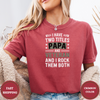 I Have Two Titles PAPA And VETERAN And I Rock Them Both Tees - Design & Print Hub