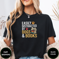 Dogs & Books Tee – Funny Book Lover Dog Shirt - Design & Print Hub