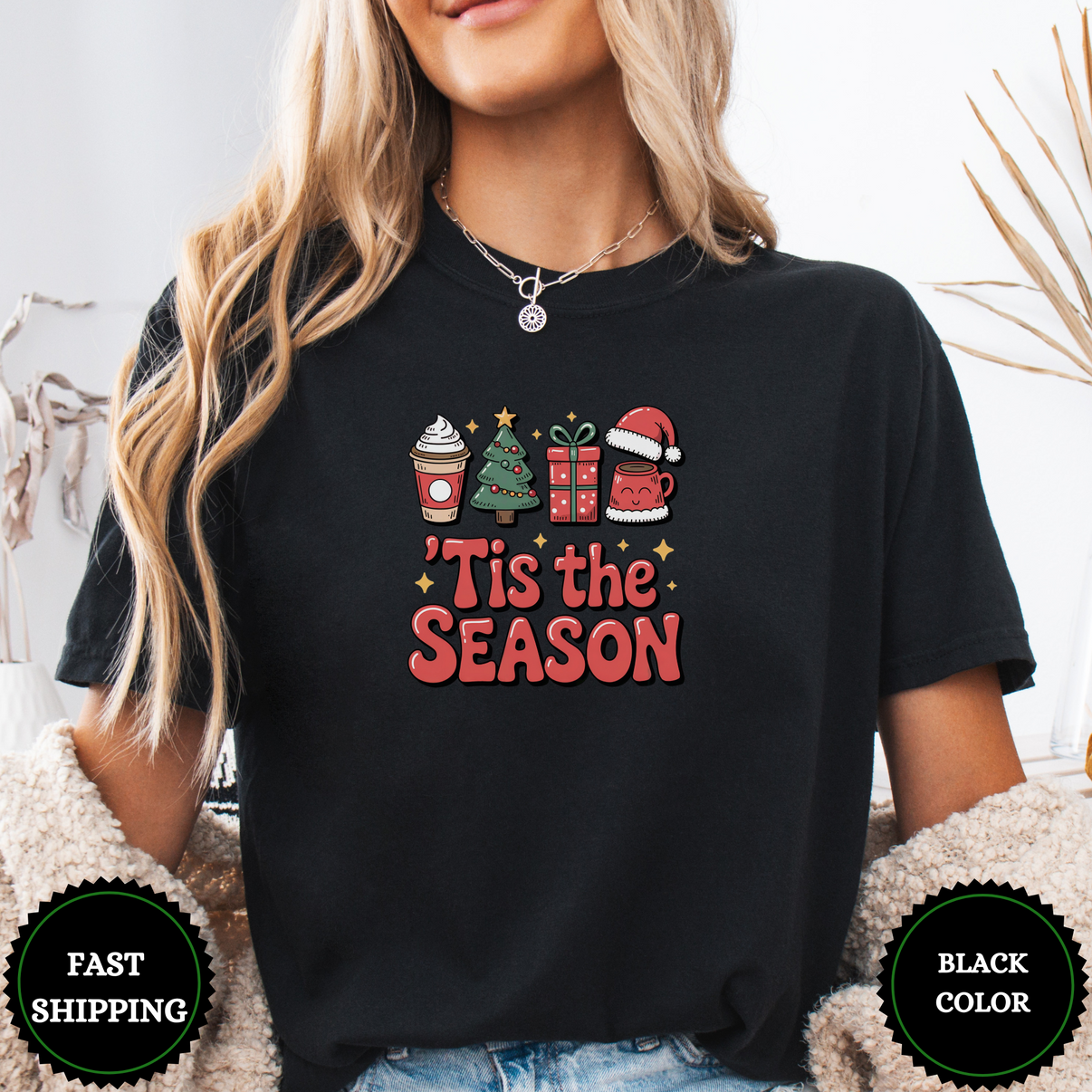 Tis the Season Tee – Cute Christmas Coffee Shirt - Design & Print Hub
