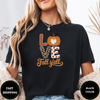 Love Fall Y’all Tee – Leopard Pumpkin Autumn Shirt - Design & Print Hub