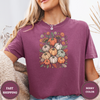 Pumpkin Floral Fall Tee – Aesthetic Autumn Shirt - Design & Print Hub