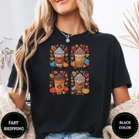Pumpkin Coffee Fall Tee – Cozy Autumn Shirt - Design & Print Hub
