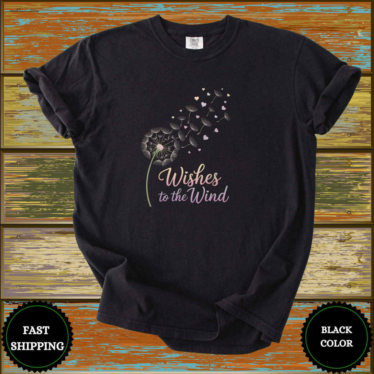 Wishes to the Wind Dandelion Tee - Design & Print Hub