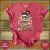 Just Peachy Tee – Cute Retro Fruit Shirt with Kawaii Peach Graphic & Positive Vibes - Design & Print Hub