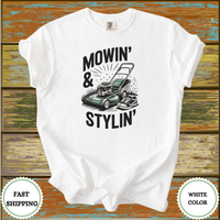 Mowin’ & Stylin’ Dad Shirt - Design & Print Hub