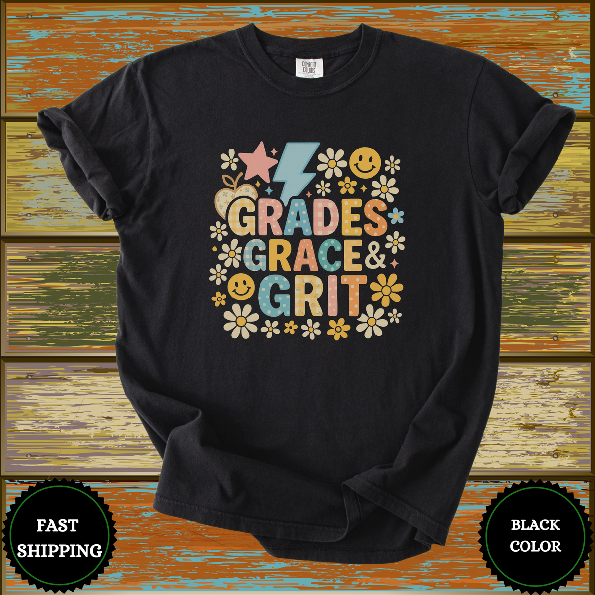 Grades Grace & Grit Teacher Tee - Design & Print Hub