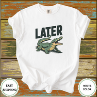 Funny Alligator Later Vintage T-Shirt - Design & Print Hub