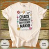 Chaos Coordinator Difference Maker Teacher Shirt - Design & Print Hub