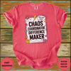 Chaos Coordinator Difference Maker Teacher Shirt - Design & Print Hub