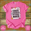 Chaos Coordinator Difference Maker Teacher Shirt - Design & Print Hub