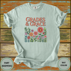 Grades & Grace Teacher Shirt – Floral Inspirational Tee for Educators - Design & Print Hub