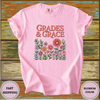 Grades & Grace Teacher Shirt – Floral Inspirational Tee for Educators - Design & Print Hub