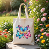 Glitter Butterfly Tote Bag – Colorful Aesthetic Gift for Girls & Butterfly Lovers - Design & Print Hub
