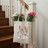 Floral Chemistry Tote Bag | Science Teacher Gift, Biology Lab Tech, Botanical Art Bag - Design & Print Hub